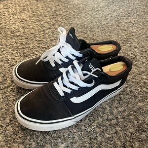 Vans Classic Black and White Canvas Shoes